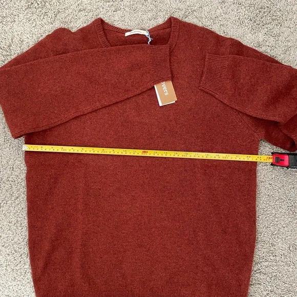 WoolOvers 100% Lambswool Crewneck Sweater – Size Large – Rust – NWT - Picture 8 of 9